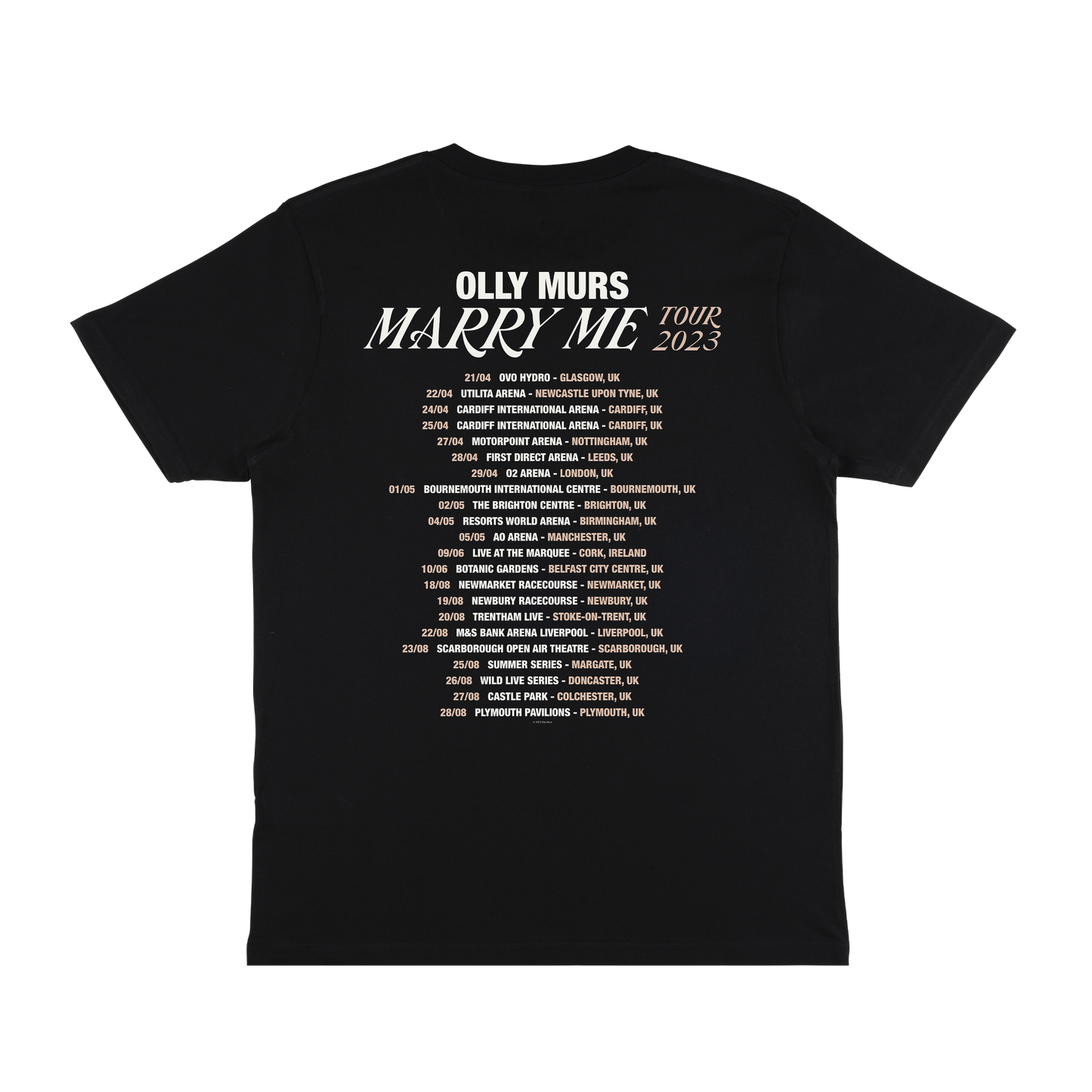 Marry Me Tour Dates Black Tee