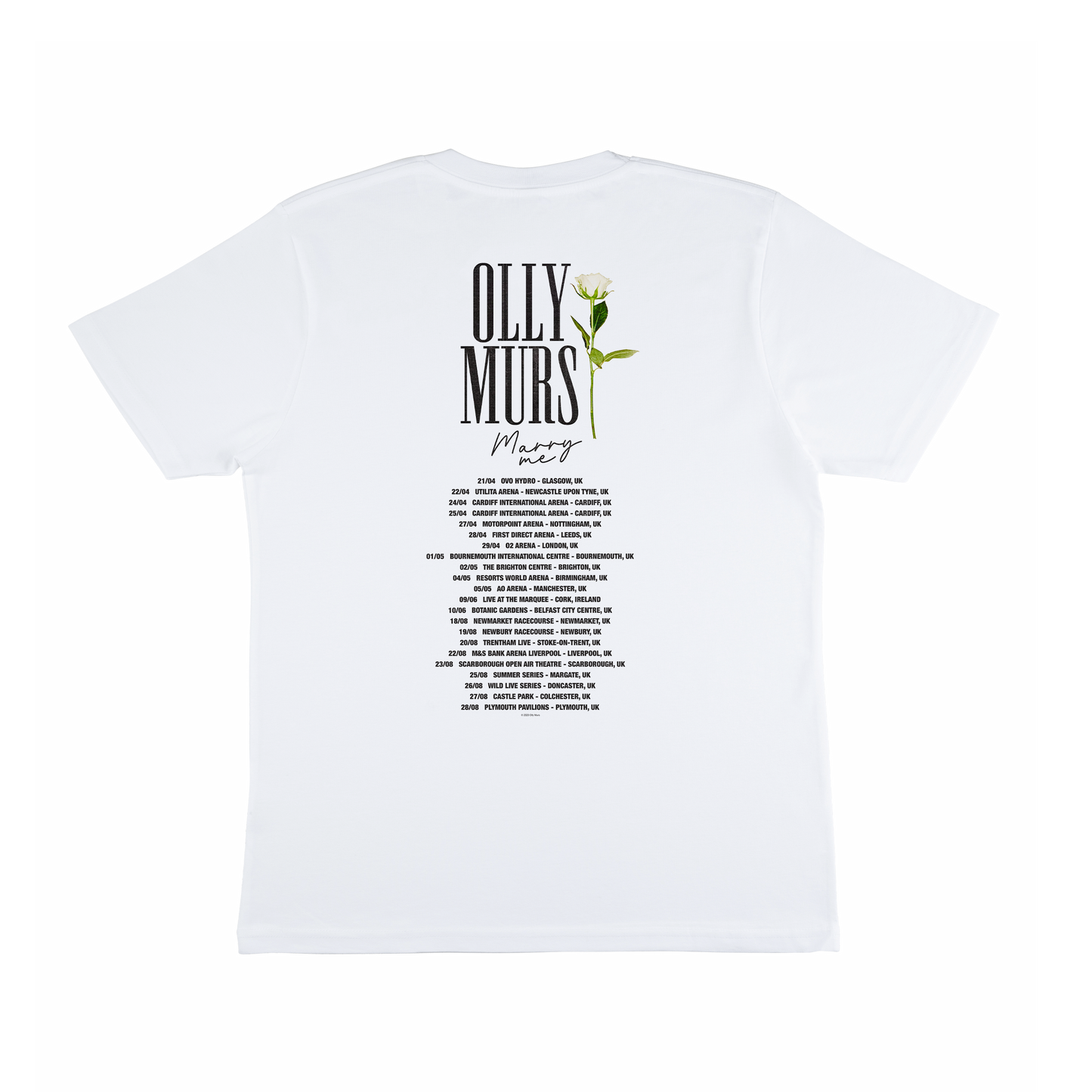 Marry Me Tour Dates White Tee