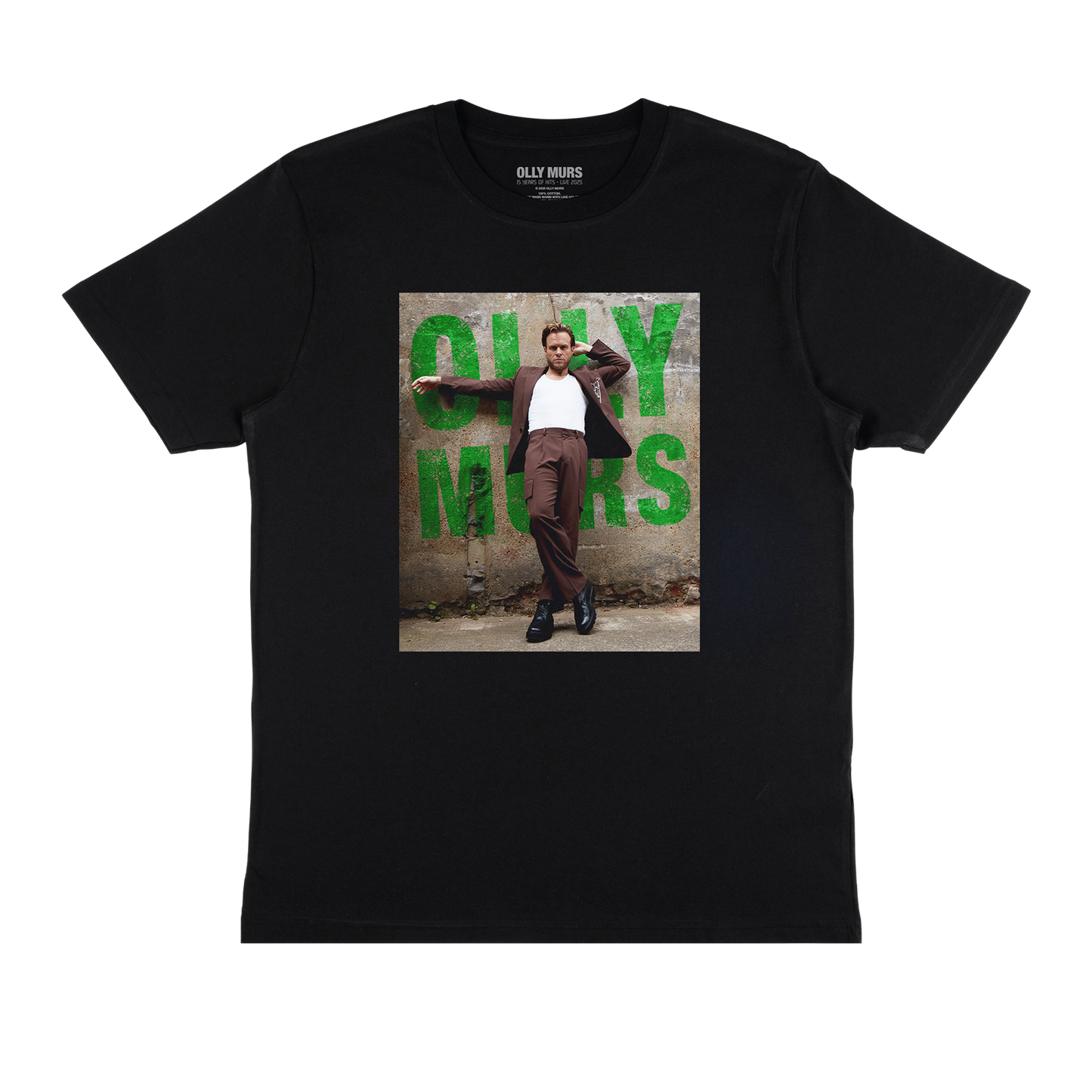 Olly Murs 15 Years of Hits 2025 Black Tee