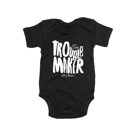 Troublemaker Black Babygrow