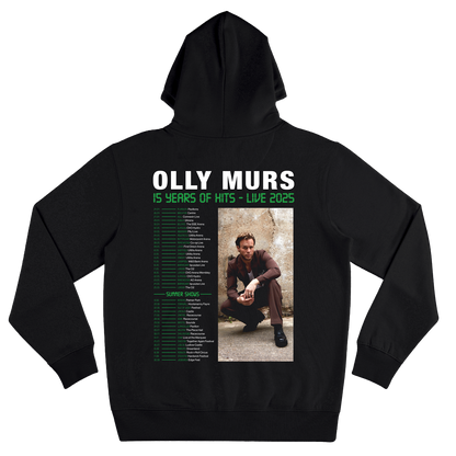Olly Murs 15 Years of Hits 2025 Black Hoodie